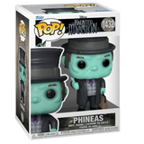Phineas #1432 Disney Haunted Mansion Funko Pop figure in box with ghostly hitchhiker design
