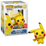Pikachu #553 Pokemon Diamond GameStop Exclusive Funko Pop in box and out of box