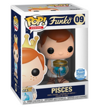 Pisces #09 Funko Pop! Zodiac displayed inside the box, front view