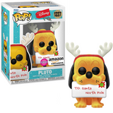 Pluto #1227 Disney Funko Pop! Holiday Flocked Amazon Exclusive in box and out of box