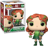 Poison Ivy #528 DC Funko Pop Heroes figure shown in and out of box, holiday edition