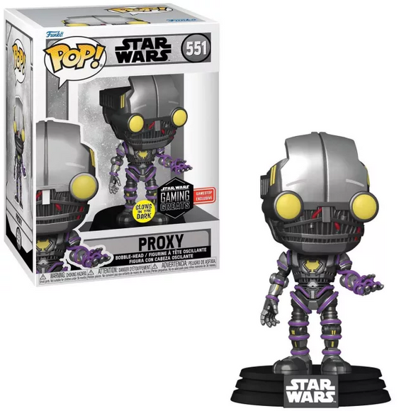 Proxy #551 Star Wars Gaming Greats Glow-in-the-Dark Funko Pop in box and out of box
