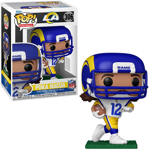 Puka Nacua #306 NFL Rams Funko Pop in box and out of box