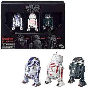 R2-D2, R5-D8, R2-X2 - Star Wars Black Series 6-Inch Red Squadron Droid 3-Pack 