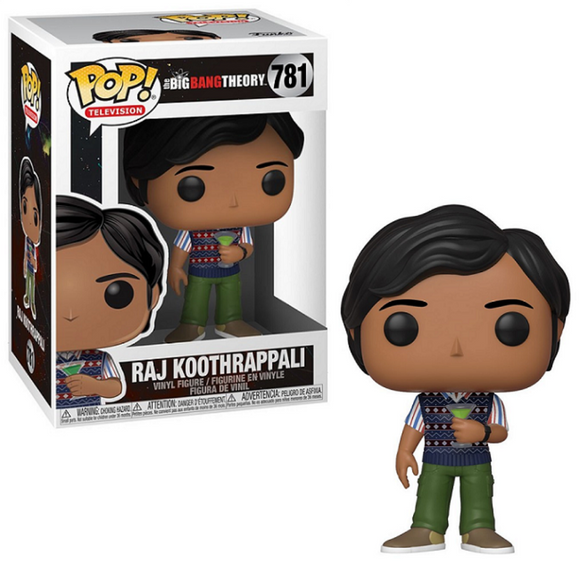 Raj Koothrappali #781 Big Bang Theory Funko Pop! figure in box and out of box