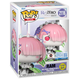 Ram #2116 Re:Zero Funko Pop! Plus Glow in the Dark Chalice Pre-Release Exclusive shown in box