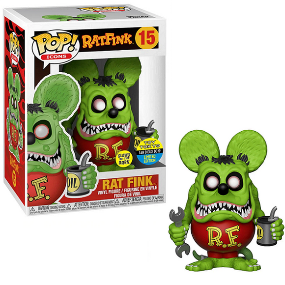 Rat Fink #15 - Rat Fink Funko Pop! Icons [Green Gitd Toy Tokyo SDCC 2019 Limited Edition]