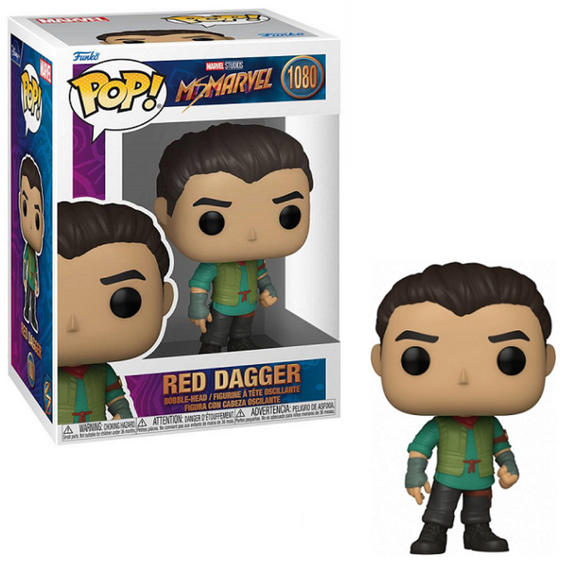 Red Dagger #1080 Funko Pop in box and out of box Ms Marvel figure
