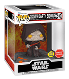 Darth Sidious #519 Star Wars Red Saber Series GITD Funko Pop GameStop Exclusive in deluxe 6 inch box