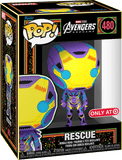 Rescue Marvel Funko Pop! & Tee Blacklight Target Exclusive Size-M in display box