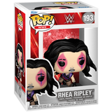 Rhea Ripley #193 WWE Funko Pop figure in box with face paint ring gear and tattoos