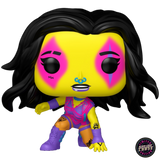 Rhea Ripley #193 WWE Black Light Chase Funko Pop figure out of box with neon colors face paint and ring gear