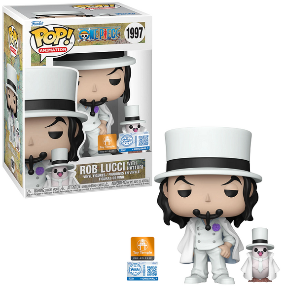Rob Lucci with Hattori #1997 One Piece Funko Pop Toy Temple Exclusive in box and out of box