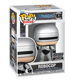 RoboCop #1638 Metallic Funko Pop figure inside its box
