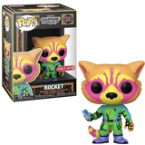 Rocket #1241 Marvel Guardians of the Galaxy Vol. 3 Funko Pop Black Light Target Exclusive in box and out of box