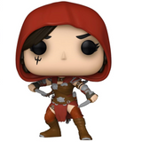 Rogue #1009 Diablo 4 Funko Pop! Games figure out of box with red hood, armor, and dual blades