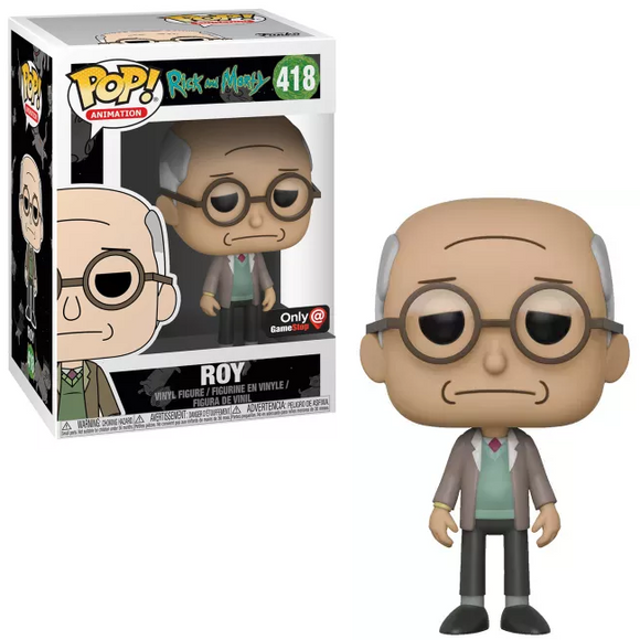 roy blips and chitz funko pop 418 rick and morty gamestop exclusive in box and out of box