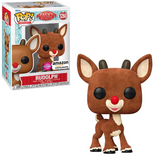 Rudolph #1260 Rudolph the Red-Nosed Reindeer Funko Pop Movies Flocked Amazon Exclusive figure in box and out of box front view