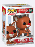 Rudolph [Flying] #1568 - Rudolph The Red-Nosed Reindeer Funko Pop! Movies displayed in box
