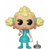 Sally Stageplay #414 Cuphead Funko Pop figure out of box with teal dress and wind-up toy