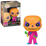 Sam #1121 Trick r Treat Funko Pop Movies Blacklight Hot Topic Exclusive shown in box and out of box.