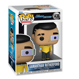 Samanthan Rutherford #1436 Funko Pop! displayed inside the box, front view
