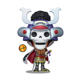 Samurai Brook #1129 Metallic Chase Funko Pop out of box with detailed samurai armor from One Piece