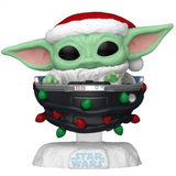 Grogu #746 Funko Pop! – out of box collectible figure holding holiday lights
