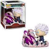 Satoru Gojo #1644 Funko Pop! Deluxe – Jujutsu Kaisen figure in and out of box with purple Hollow Technique effect