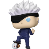 Satoru Gojo With Defeated Jogo #1608 Funko Pop Jujutsu Kaisen 2024 SDCC Sticker exclusive out of box