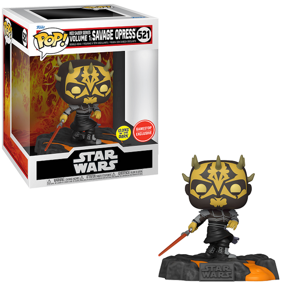 Savage Opress #521 Star Wars Red Saber Series Funko Pop GameStop Exclusive in deluxe 6 inch box