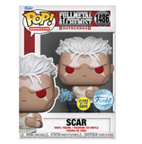 Scar #1486 Fullmetal Alchemist Brotherhood GITD EE Exclusive Funko Pop Animation figure in original box