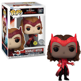 Scarlet Witch #1007 Marvel Doctor Strange Funko Pop! Glow-in-the-Dark Special Edition displayed in and out of original window box