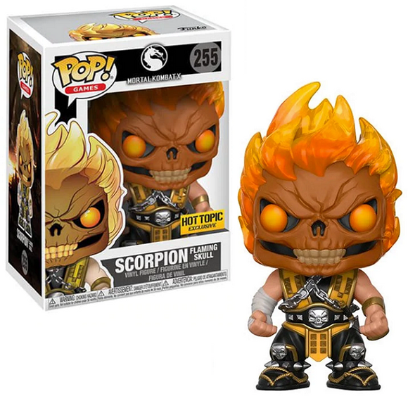 Scorpion Flaming Skull #255 - Mortal Kombat X Funko Pop! Games [Hot Topic Exclusive]