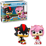 Shadow and Amy Funko Pop flocked TargetCon Exclusive displayed both inside the box and out of the box