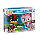 Shadow and Amy Funko Pop flocked TargetCon Exclusive displayed inside the original Funko Pop box