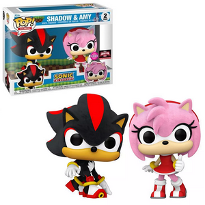 Shadow & Amy - Sonic The Hedgehog Funko Pop! Games [Flocked TargetCon Exclusive]
