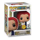 Shanks #939 One Piece Funko Pop! Animation Big Apple Exclusive Chase inside display box.