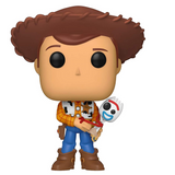 Sheriff Woody Holding Forky #535 Funko Pop figure shown out of the box, front view