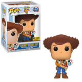 Sheriff Woody Holding Forky #535 Funko Pop shown in-box and out-of-box, front view