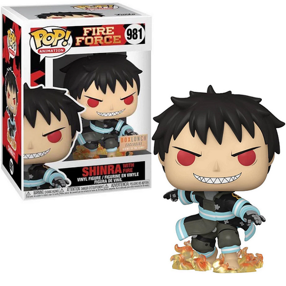 Shinra with Fire #981 - Fire Force Funko Pop! Animation [Gitd Box Lunch Exclusive]