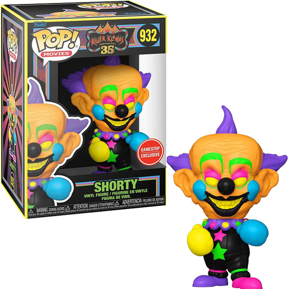 Shorty #932 Killer Klowns from Outer Space Funko Pop Blacklight GameStop Exclusive