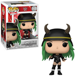 Shotzi #148 WWE Funko Pop shown in-box and out-of-box, front view