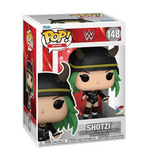 Shotzi #148 WWE Funko Pop displayed in box, front view