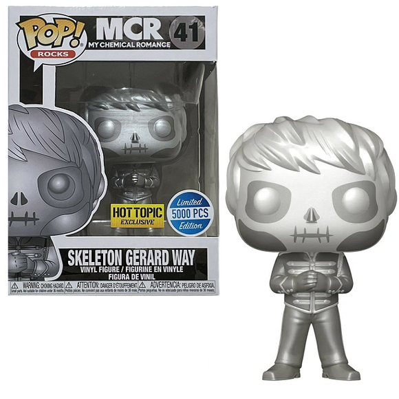 Skeleton Gerard Way #41 – My Chemical Romance Funko Pop! Rocks [Platinum Hot Topic Exclusive 5000 Pcs]