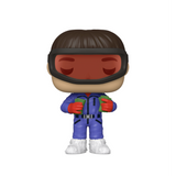 Ski Lloyd Christmas #1043 Funko Pop figure wearing winter suit, goggles, and holding cash out of box