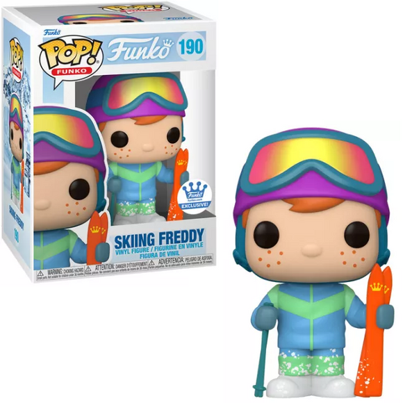 Skiing Freddy #190 Funko Pop! in box and out of box