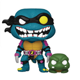 Slash with Pre-mutated Slash #1558 Teenage Mutant Ninja Turtles Funko Pop! TV figure standing out of box.
