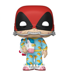Sleepover Deadpool #1344 Marvel Funko Pop figure out of box, front view