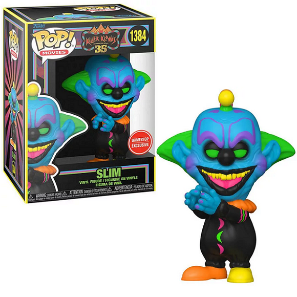 Slim #1384 - Killer Klowns from Outer Space Funko Pop! Movies [Blacklight GameStop Exclusive]